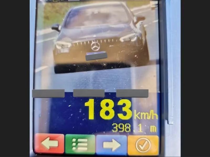 Motorista é flagrado a 183 km/h em rodovia catarinense