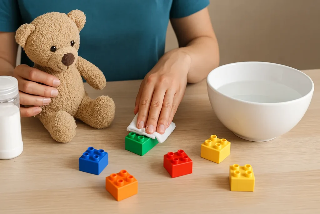 Como higienizar brinquedos infantis com bicarbonato de forma segura e natural