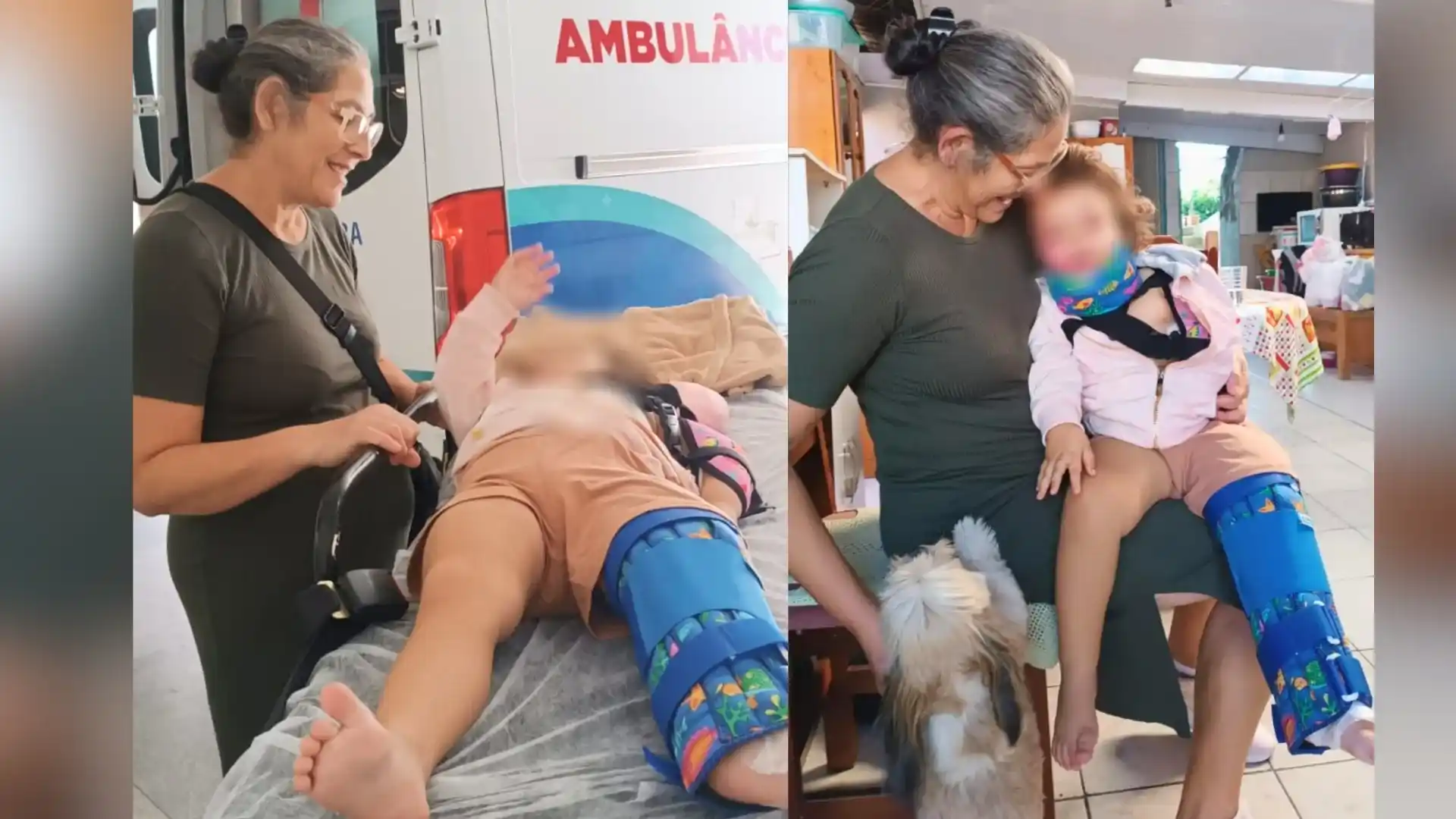 Criança atropelada por carro da Prefeitura de Videira recebe alta