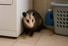 Veja o que nunca fazer ao se deparar com um gambá dentro da sua casa