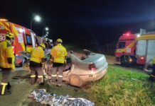 Grave acidente resulta em uma morte e deixa um ferido