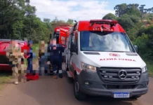 Capotamento no bairro Santa Lúcia deixa jovem ferida em Videira