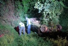 Motorista fica ferido em capotamento na SC-135