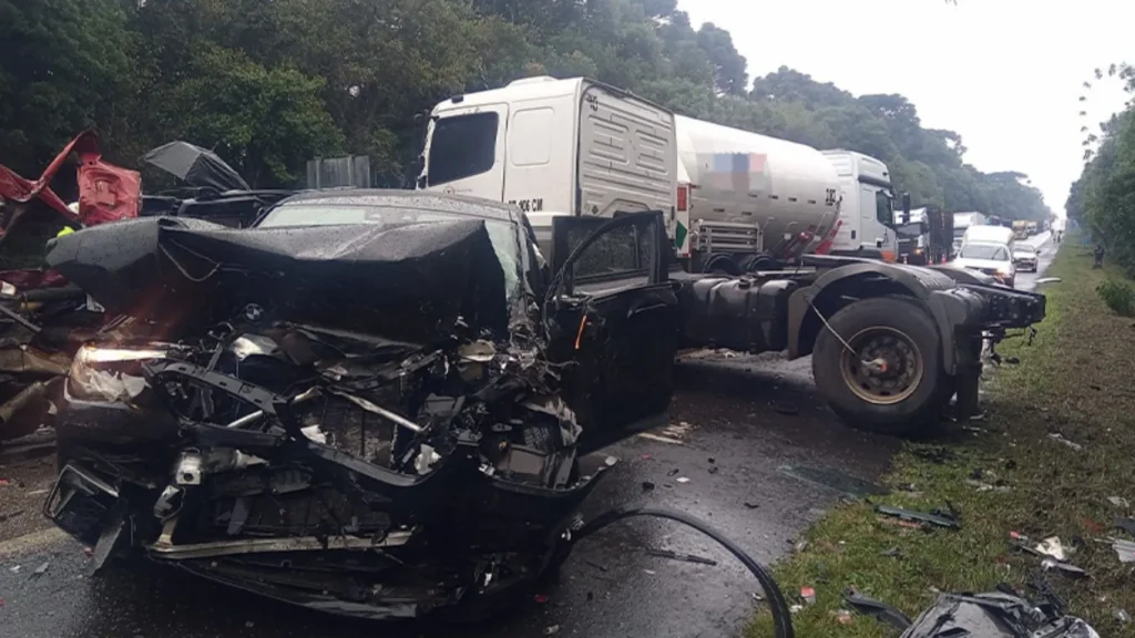 Empresário de Caçador sai ileso de grave acidente