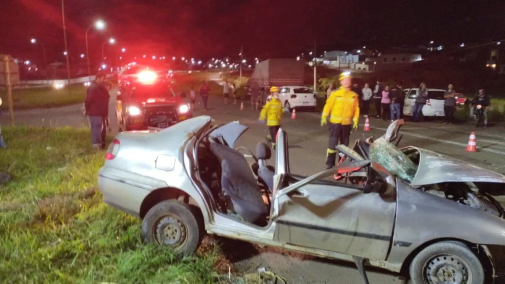 Grave acidente em Curitibanos deixa vítima fatal e feridos