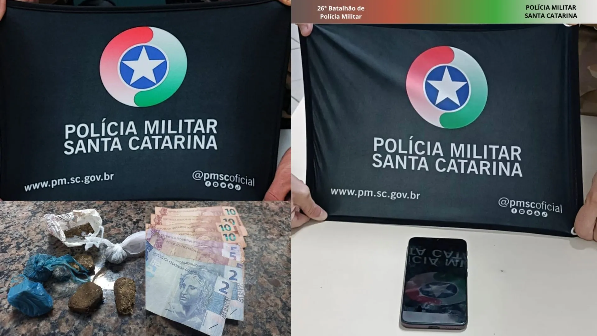 Delitos cometidos em Herval D’Oeste e Joaçaba acabam em prisões