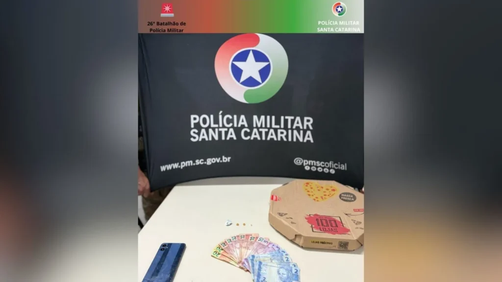 Usuário troca pizza por drogas em Herval D’Oeste