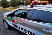 Roubo com faca em Videira termina com carro recuperado pela Polícia Militar