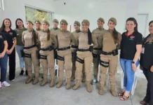 Policiais de Caçador recebem instrução sobre a Rede Catarina