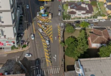 Videira implanta nova sinalização de trânsito no bairro Dois Pinheiros
