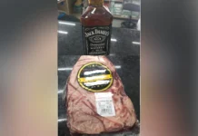 Homens furtam whisky e picanha em mercado
