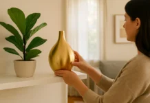 Como ativar o canto da prosperidade com um único objeto dourado