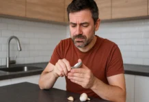 Como tirar cheiro de alho das mãos com um item que você tem na gaveta