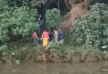 Corpo é retirado do Rio do Peixe em Videira