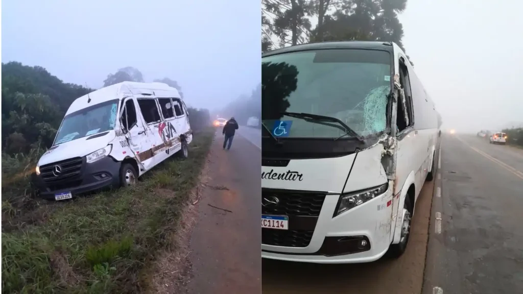 Ônibus com trabalhadores se envolve em grave acidente na BR-470