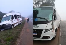 Ônibus com trabalhadores se envolve em grave acidente na BR-470