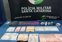 PM apreende drogas e prende quatro suspeitos em Caçador