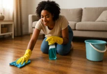 Por que você deve parar de usar desinfetante direto no piso de madeira