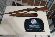 Arma de fogo é apreendida em Fraiburgo pela PM