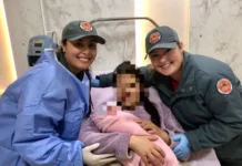 Bebê apressadinho nasce dentro de viatura dos Bombeiros em Fraiburgo