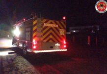 Veículo sai de pista e cai em açude em Lebon Régis