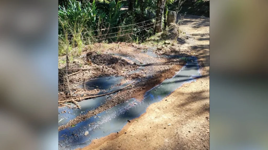 Polícia Ambiental autua produtor por vazamento de dejetos em Treze Tílias