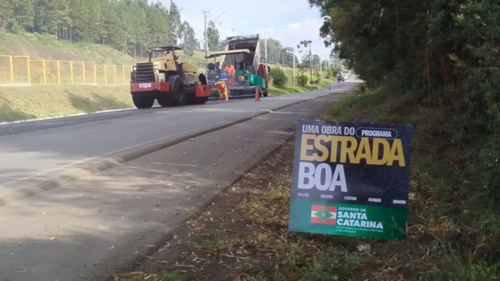 SC-350 passa por revitalização entre a BR-116 e BR-153