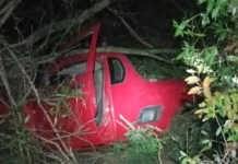 Condutor fica ferido em acidente na SC-355 em Lebon Régis