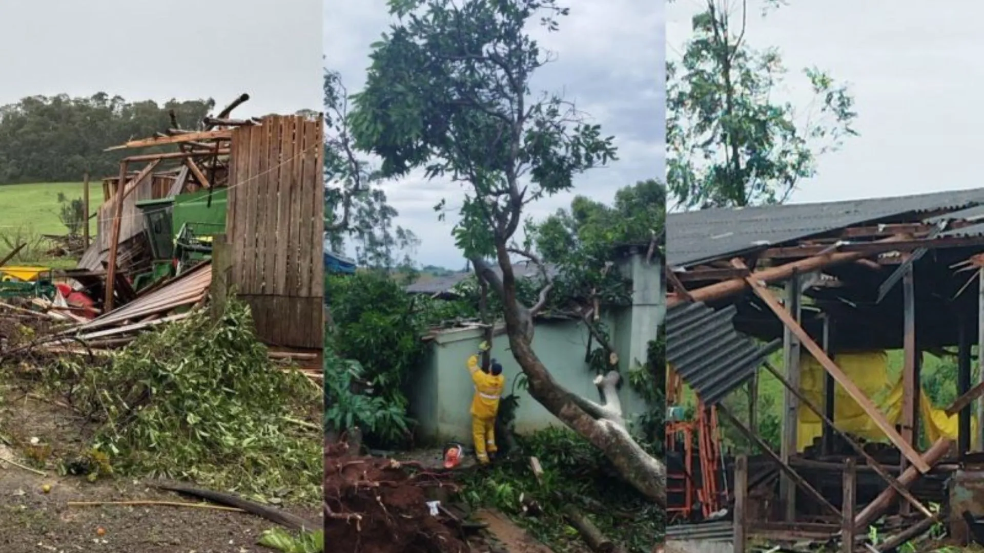 Defesa Civil confirma que temporal que causou morte no Oeste foi um tornado, e não uma microexplosão