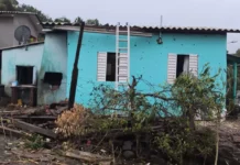 Chuva, vento e granizo causam estragos no Oeste de SC