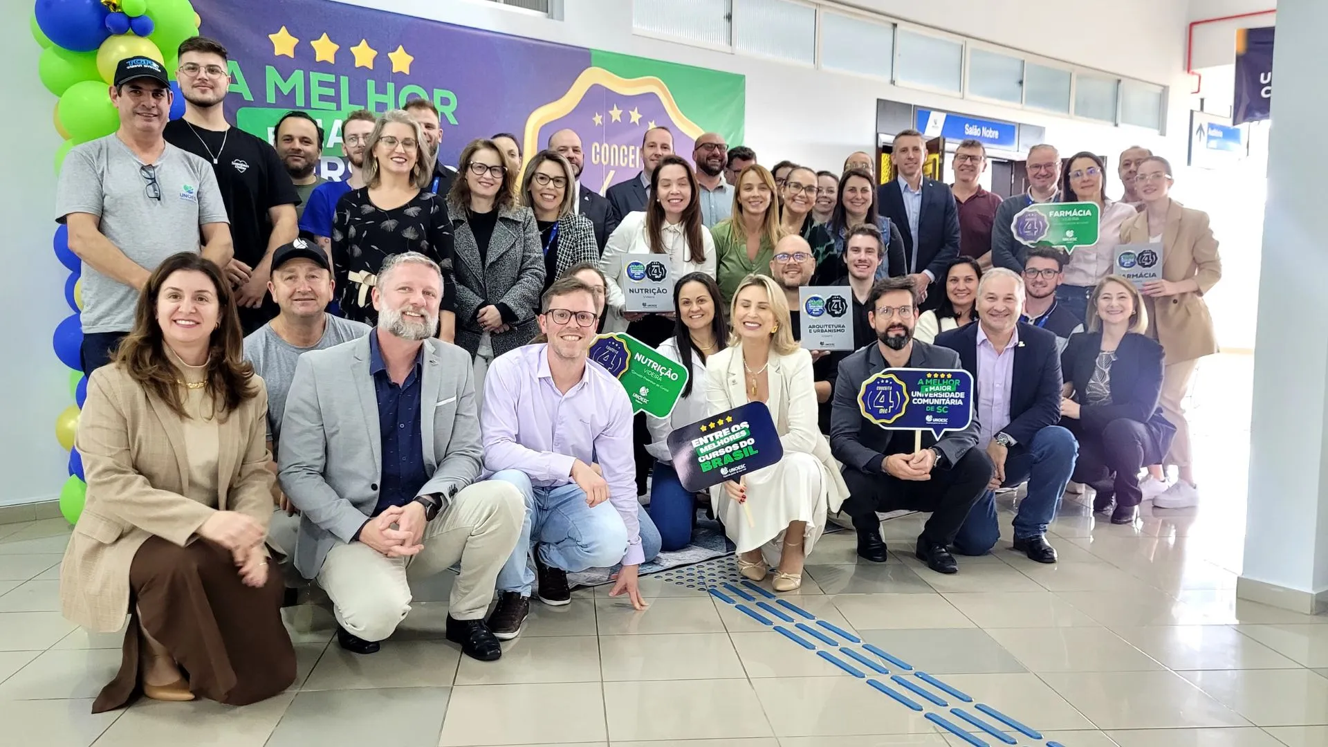 Unoesc celebra conquista do conceito 4 e posição entre as 10 melhores universidades comunitárias do Brasil