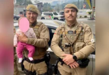 PM resgata bebê de 5 meses trancado em carro em Porto União