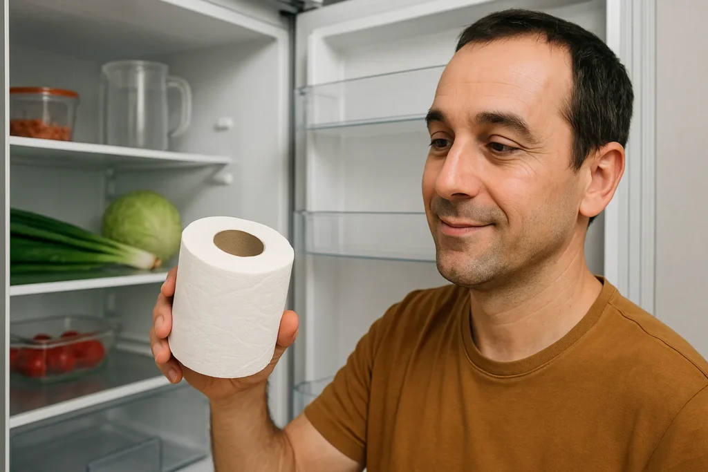Esse truque com papel higiênico na geladeira elimina um incômodo que poucos notam