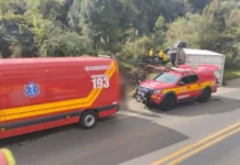 Colisão entre carro e carreta deixa uma vítima fatal na BR-470