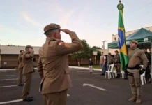 Caçador comemora os 18 anos do 15° BPM com formatura militar