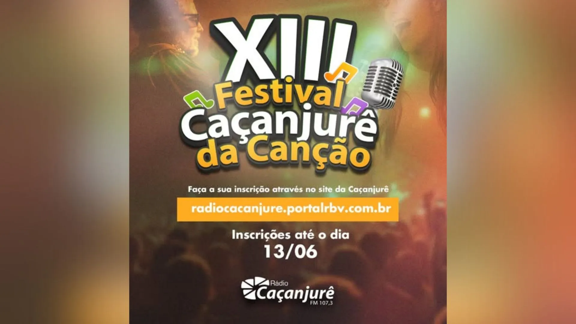 Inscrições para o 13º Festival Caçanjurê da Canção encerram hoje