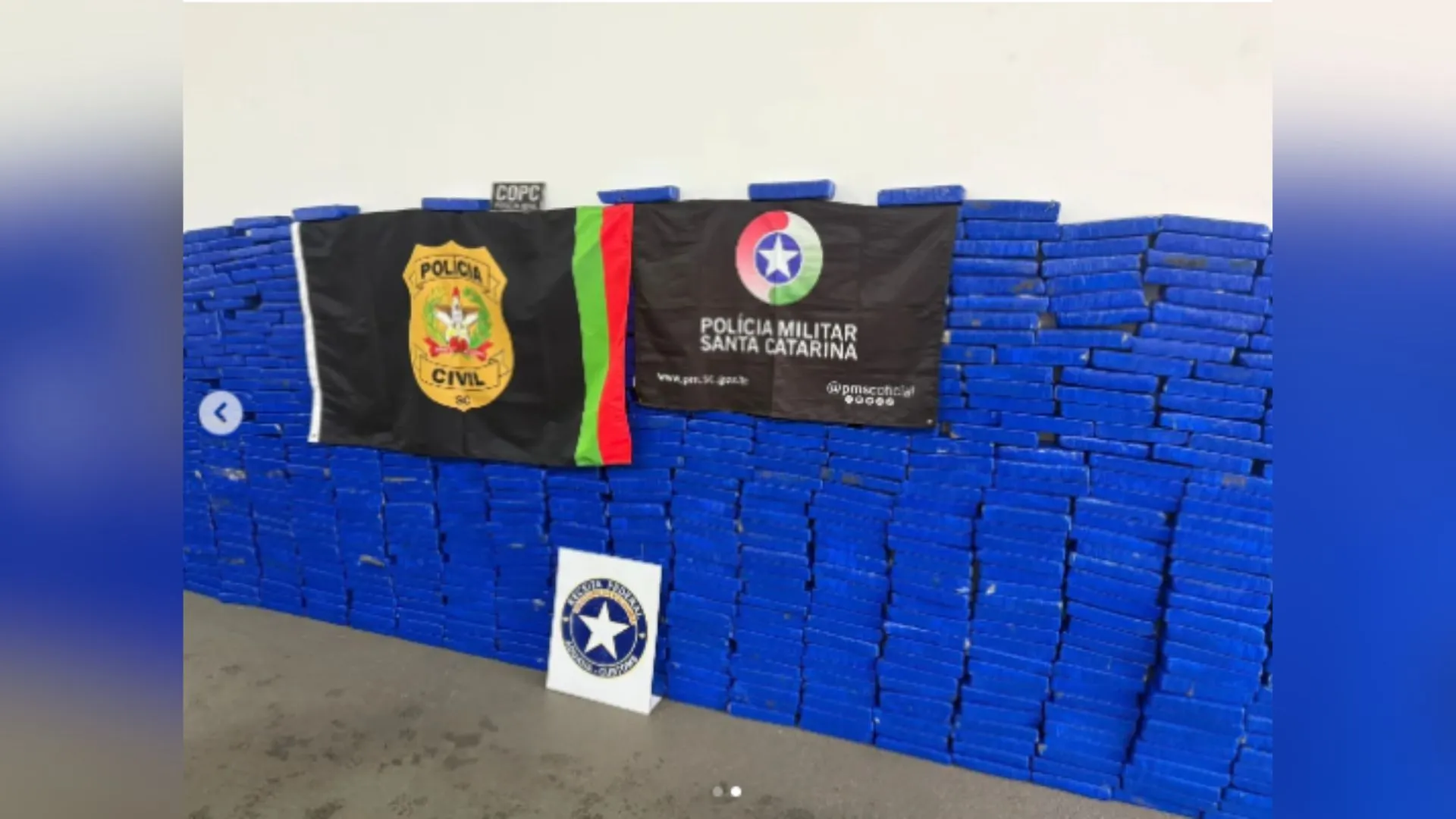 Quase meia tonelada de maconha é apreendida no Oeste do Estado
