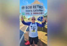 Atleta de 80 anos é destaque na Corrida de Rua da PM de Caçador