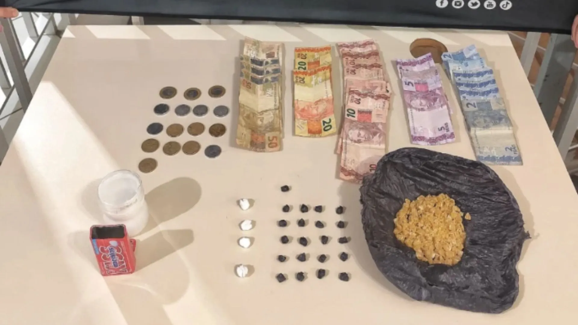Mais de 40g de crack são apreendidos em ronda policial na Vila Verde em Videira