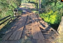 Ponte entre Caçador e Rio das Antas é interditada