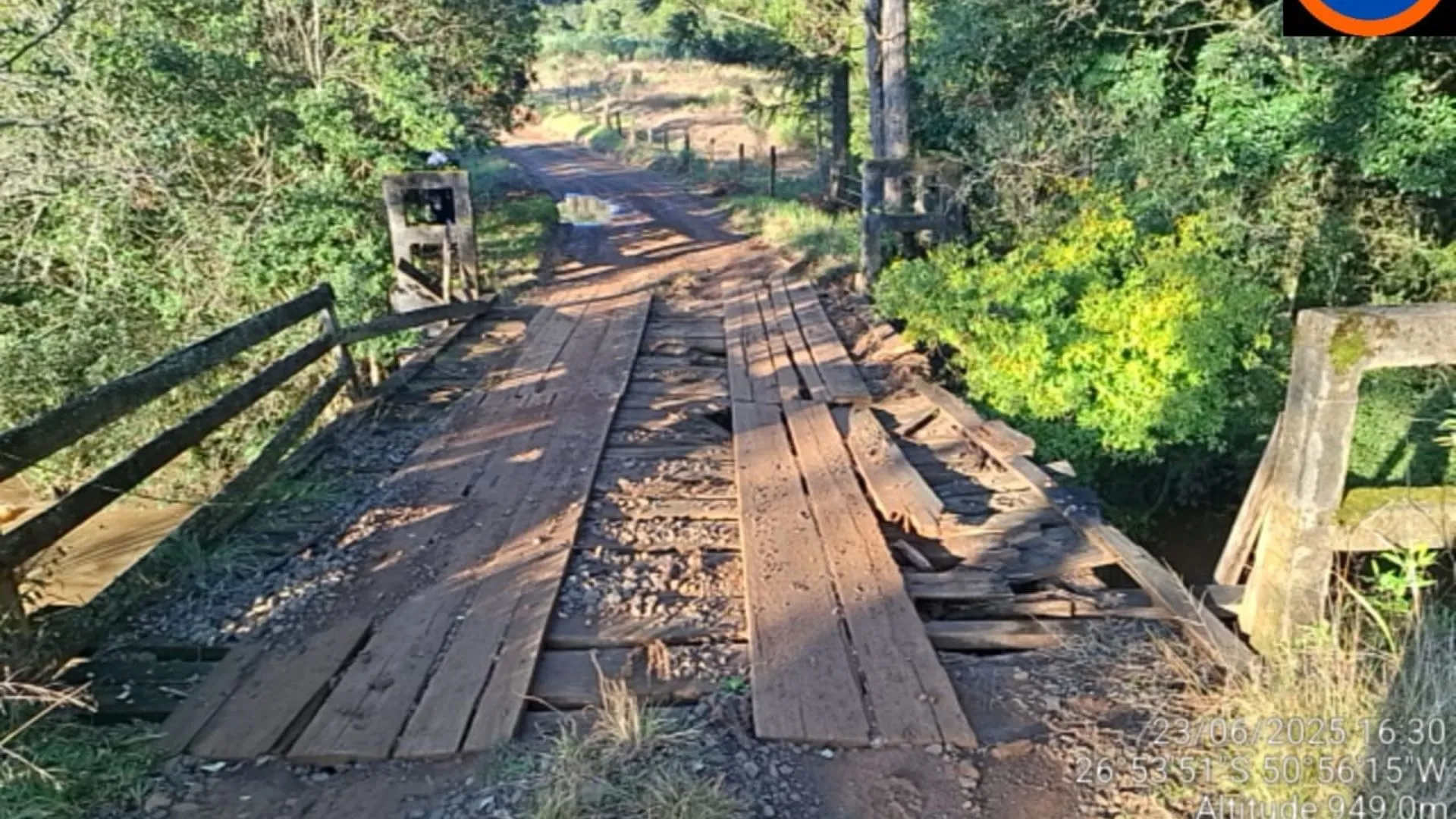 Ponte entre Caçador e Rio das Antas é interditada