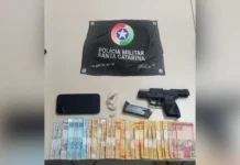Dupla é presa por tráfico e porte de arma em Fraiburgo