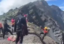 Resgate de brasileira presa em encosta de vulcão mobiliza equipes