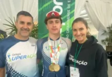 Videira conquista o topo do pódio no ciclismo dos Jogos Escolares de Santa Catarina
