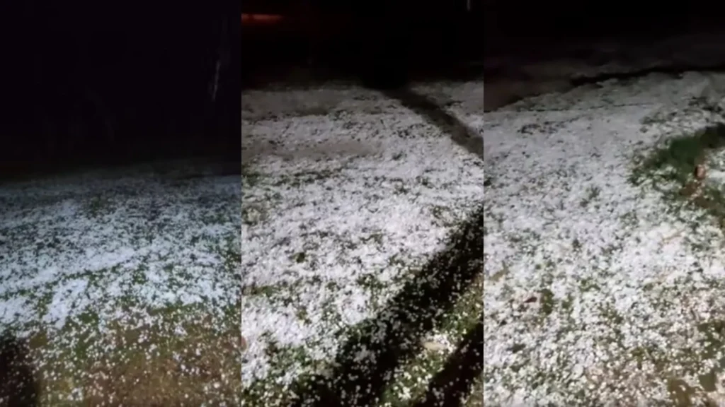 Granizo surpreende moradores no Meio Oeste de Santa Catarina