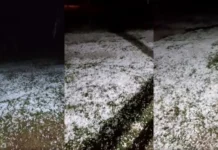 Granizo surpreende moradores no Meio Oeste de Santa Catarina