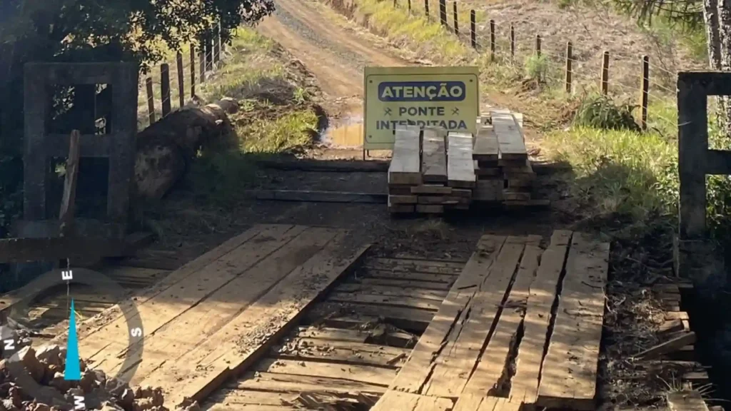 Moradores aguardam reforma de ponte entre Caçador e Rio das Antas