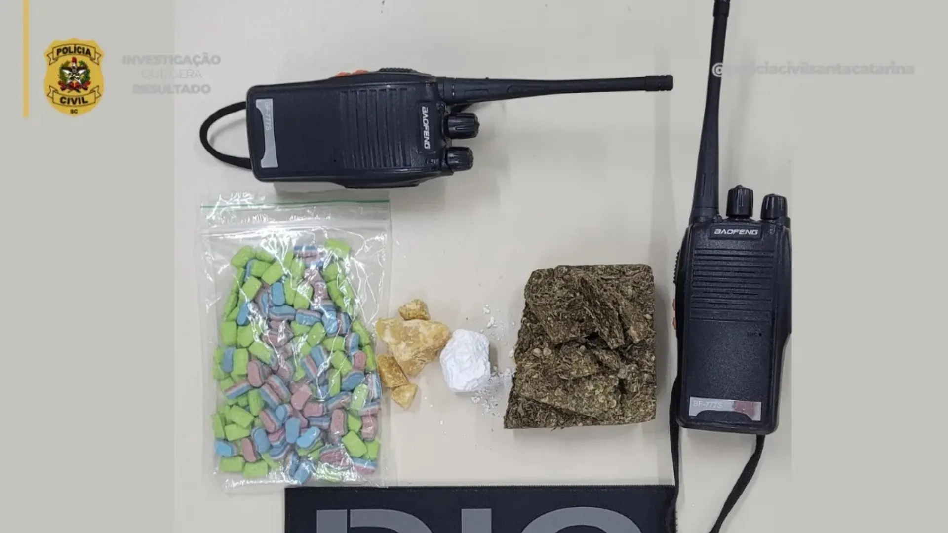 Polícia Civil apreende drogas e prende suspeito em Videira