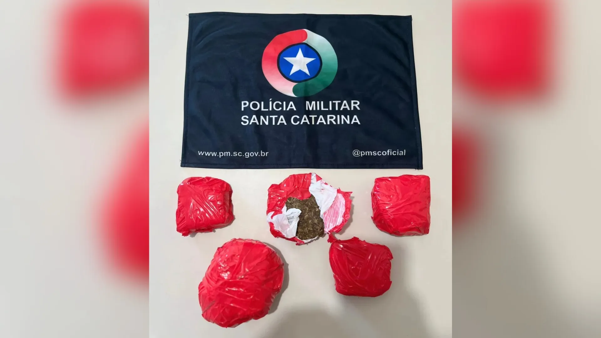 Polícia Militar apreende meio quilo de maconha em ocorrência
