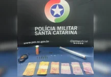 Polícia Militar combate ponto de tráfico de drogas em Caçador